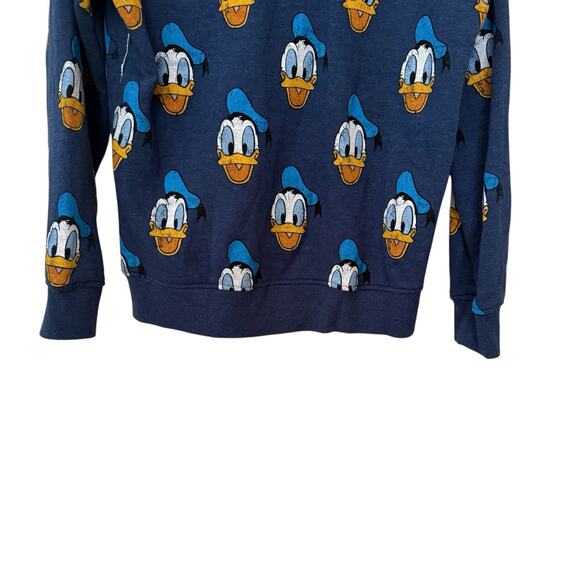Disney Donald Duck All Over Print Crewneck Sweatshirt Blue Unisex Size Medium - Picture 4 of 8